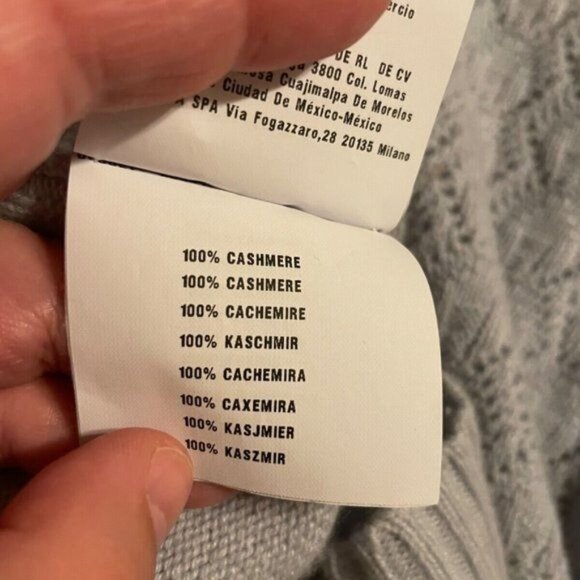 Miu Miu Cashmere Knit Baby Blue Contrast Sweater - Picture 6 of 7